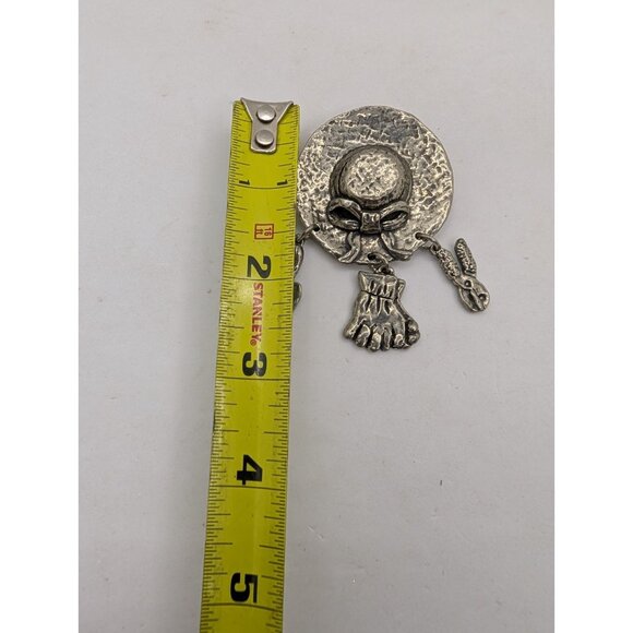 Sheridan Brooch Pin Sun Hat Bow Garden Tools Charms Gardening gift mother b'day - Picture 3 of 8